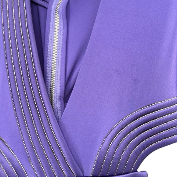 Zhivago Go Your Own Way Cutout V-Neck Maxi Dress Purple Gown US Size 4 - Picture 9 of 10